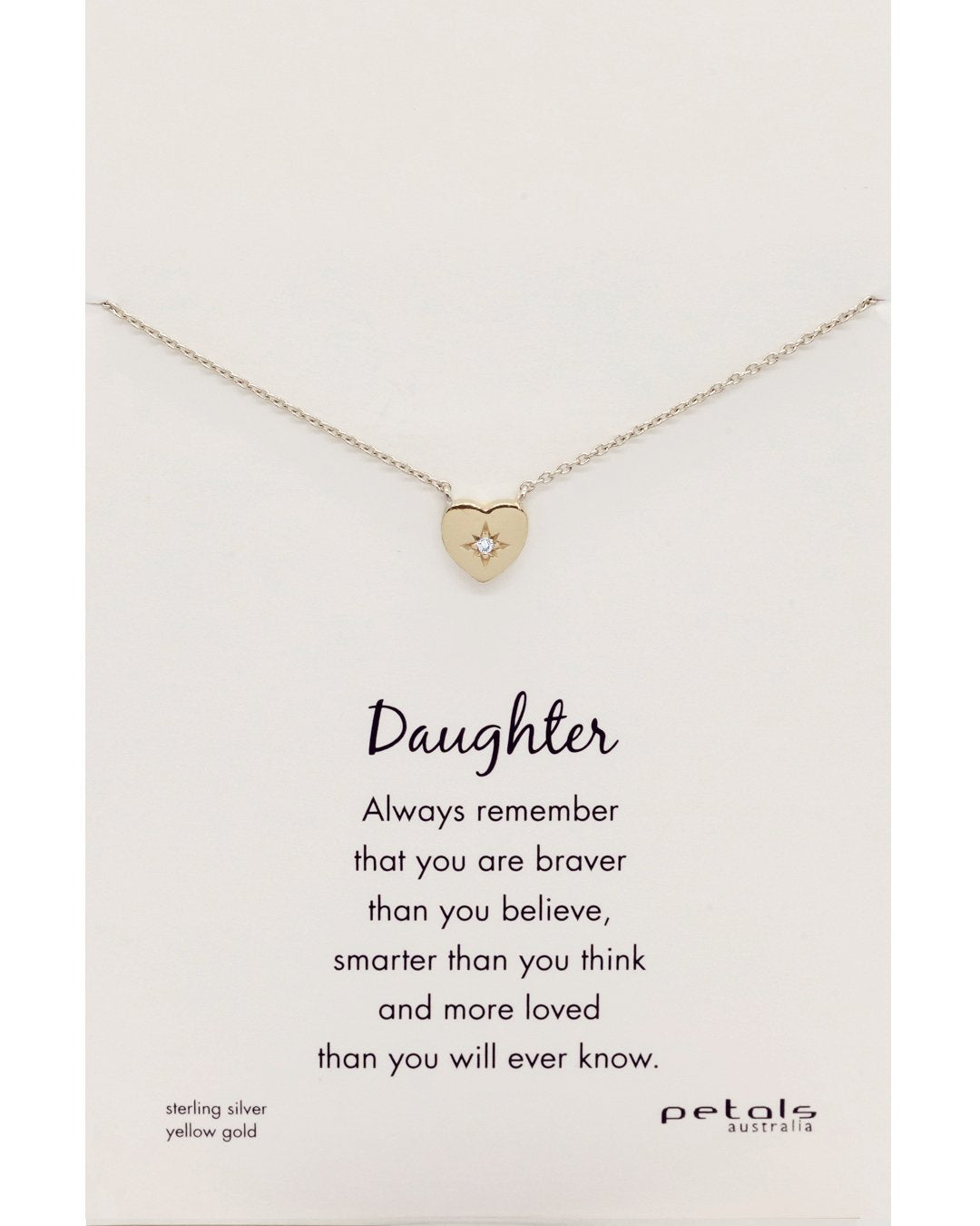 Heart Zirconia Daughter Necklace