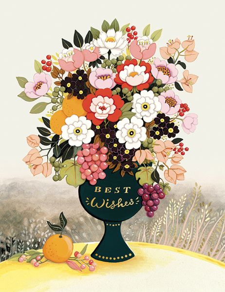 Best Wishes Flower Vase