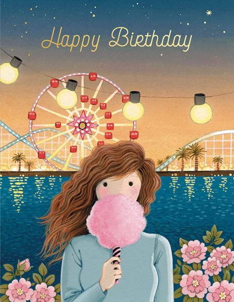 Cotton Candy Birthday Card