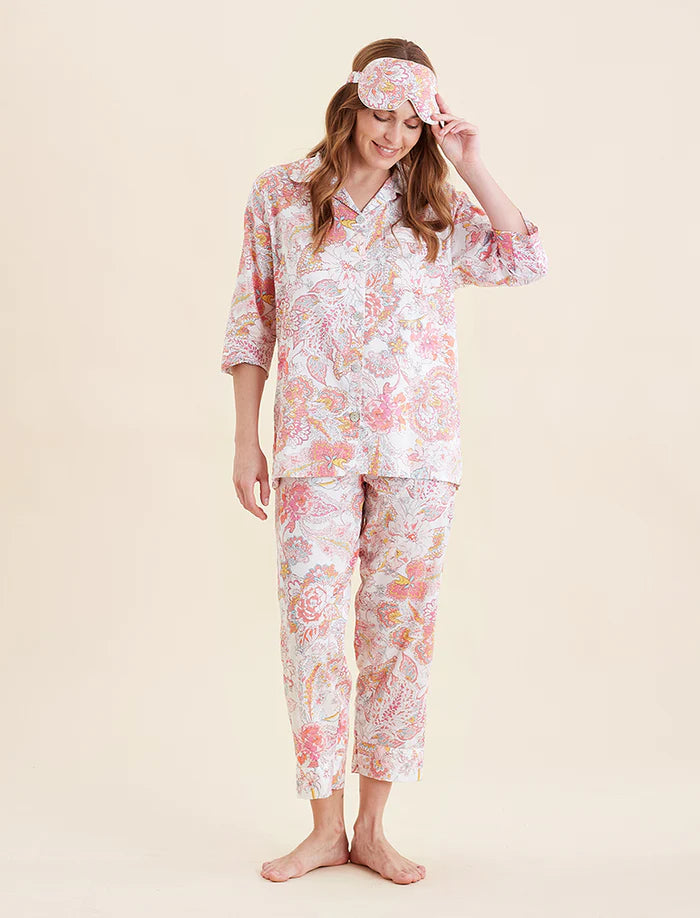 Ella Crop PJ Set w Eye Mask