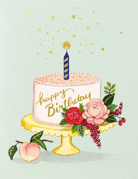 Peach Cake Card