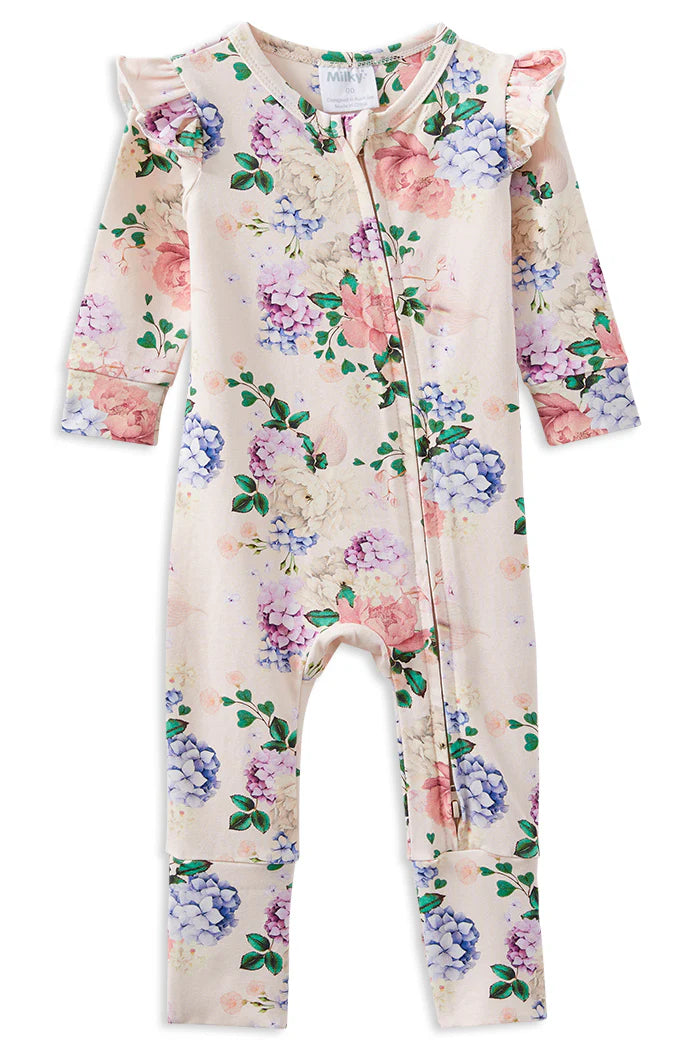 Hydrangea Frill Romper