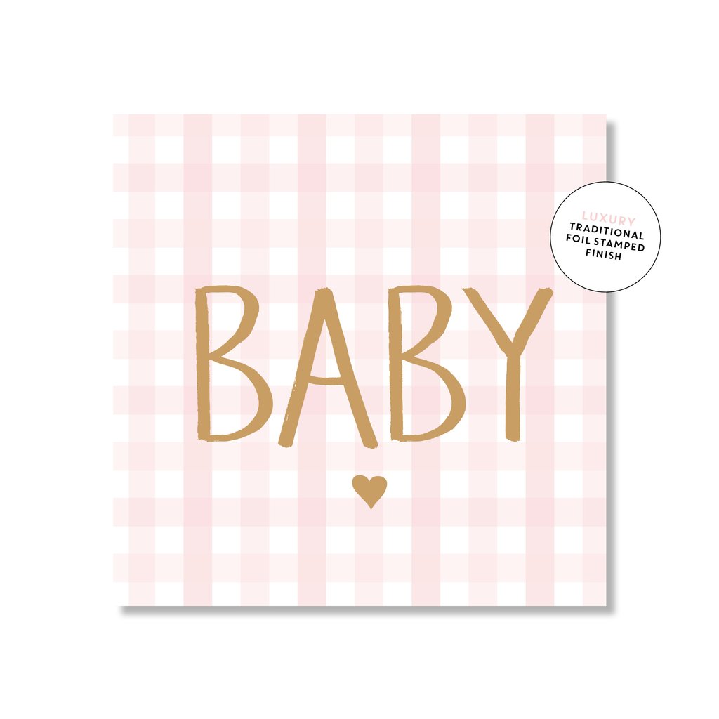 Baby Gingham Card