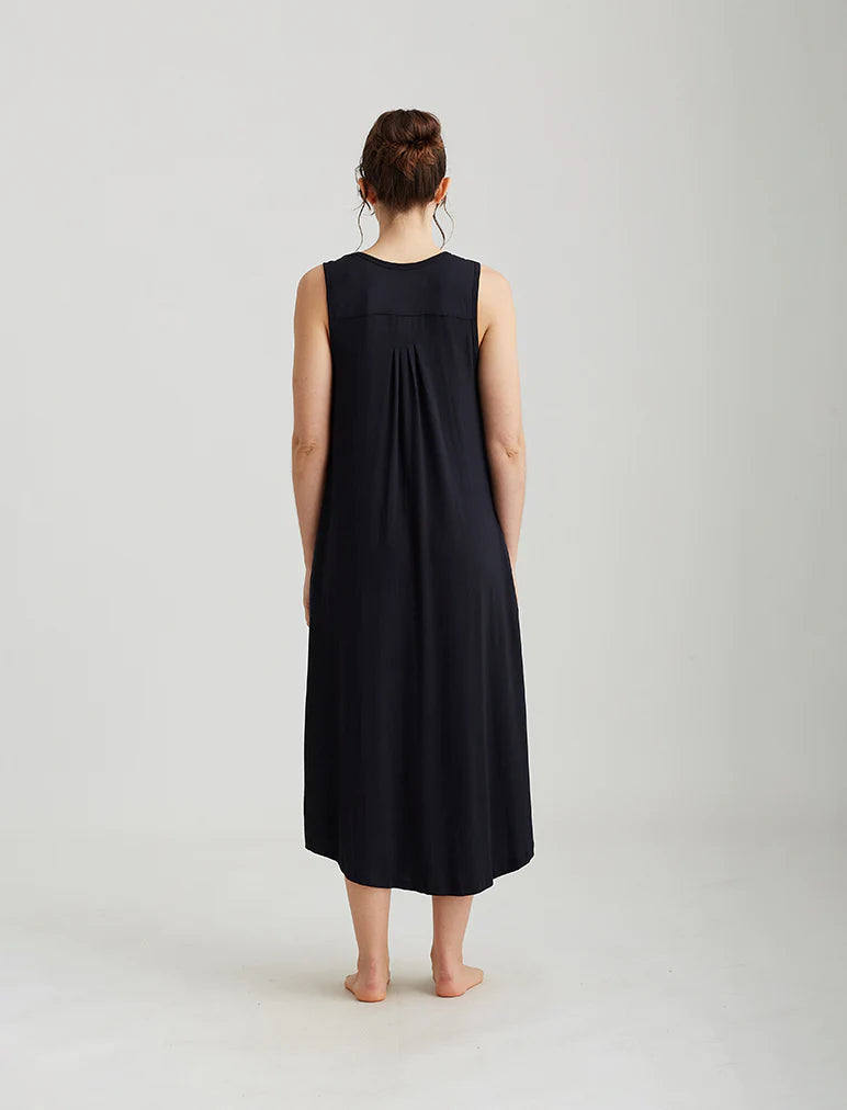 Kate Modal Soft Pleat Front Maxi Nightie