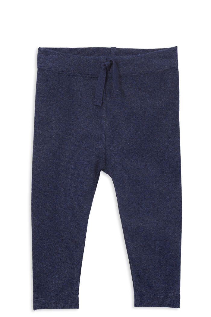 Indigo Marle Rib Baby Pant