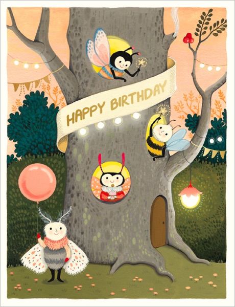 Tree Apartment Birthday Card