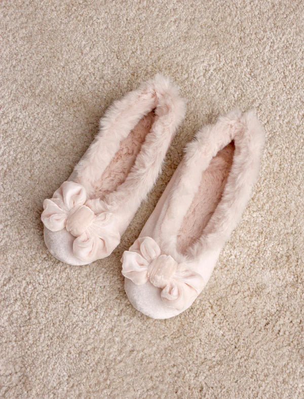 Velvet Bow Ballerina Slipper