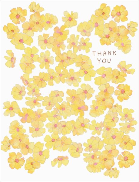 Yellow Flowers Thank You Card