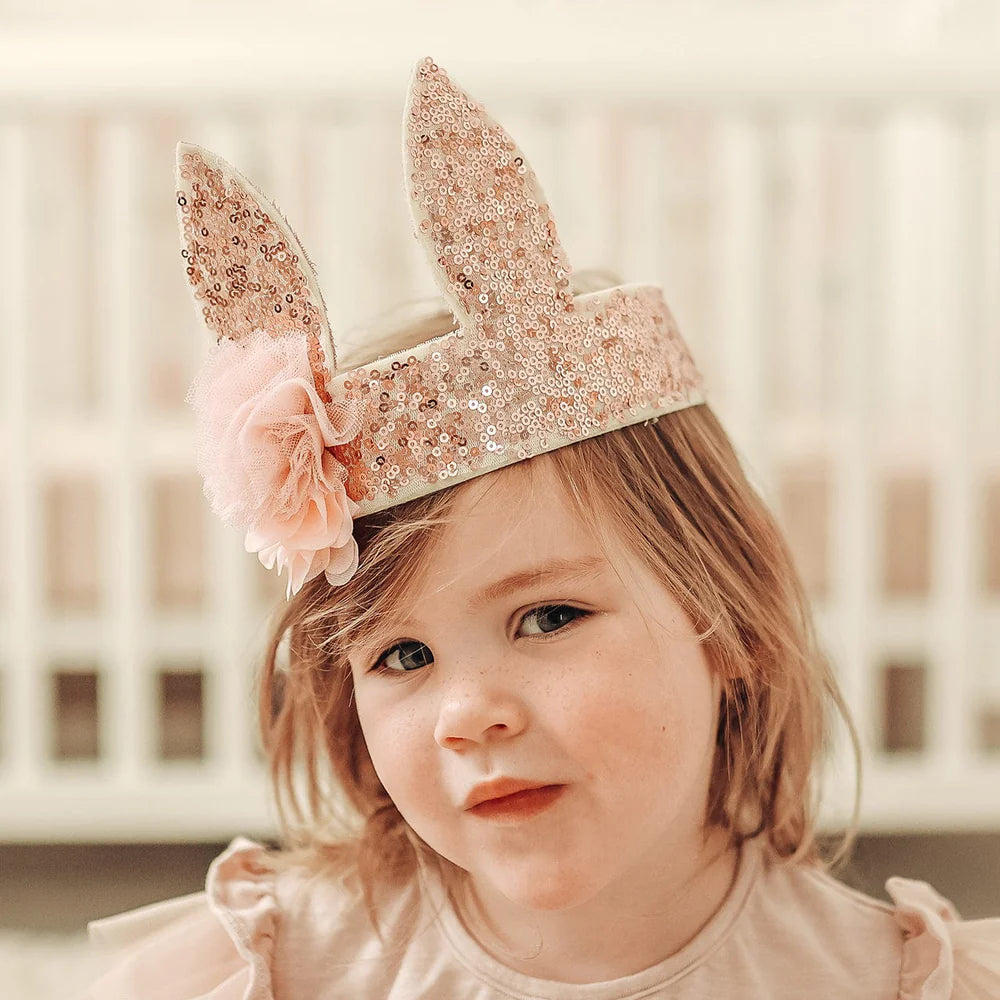 Sequin Bunny Crown