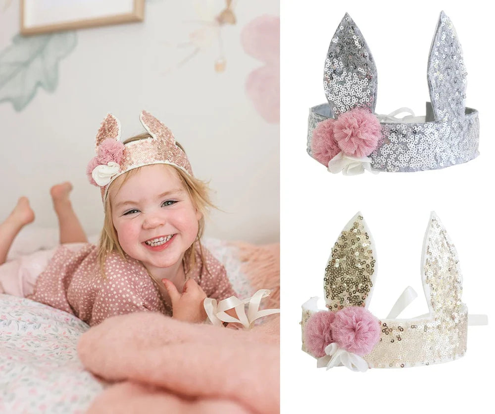 Sequin Bunny Crown