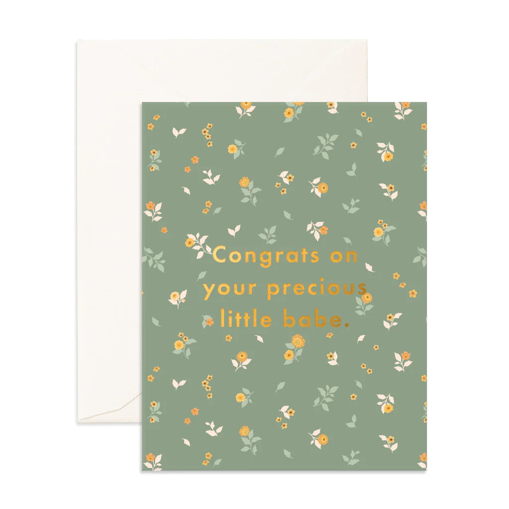 Precious Babe Broderie Card