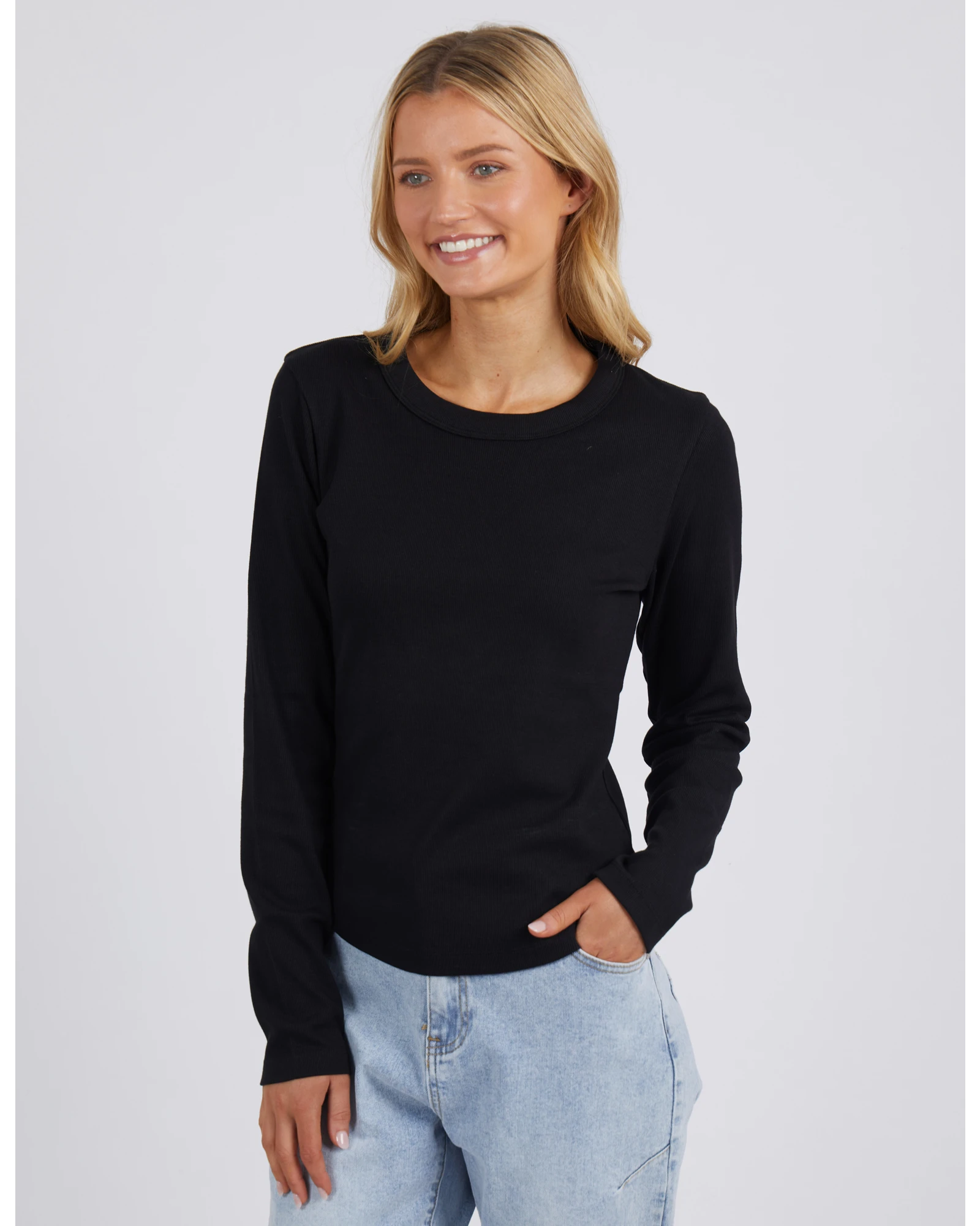 Scoop Rib Long Sleeve