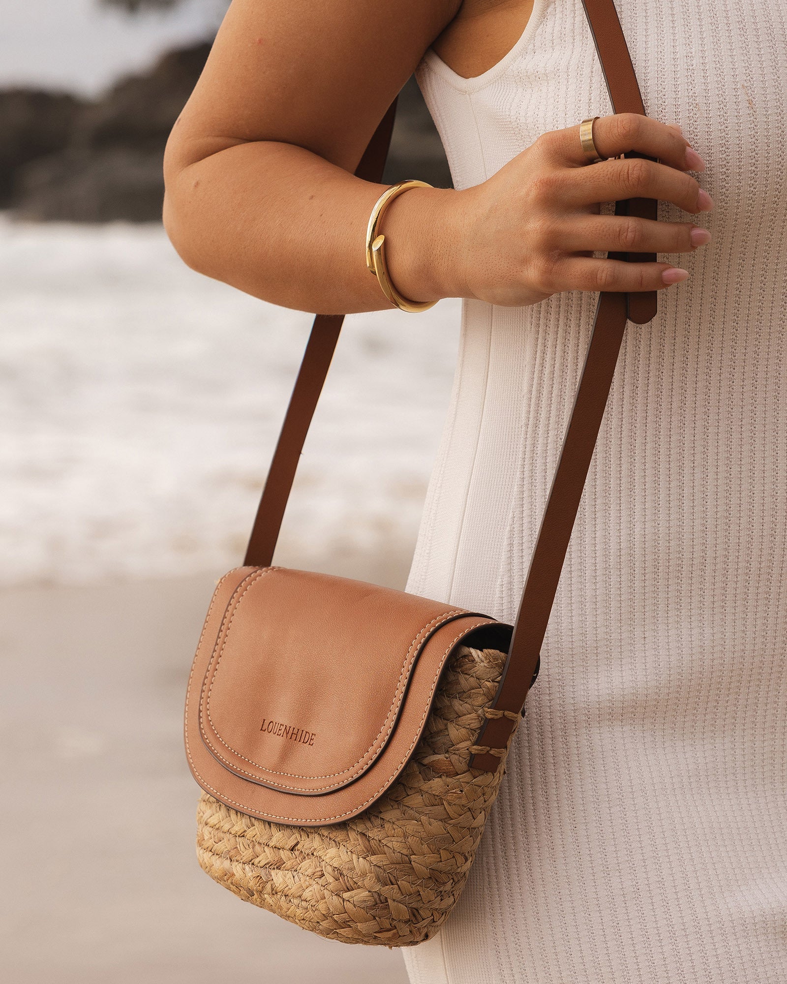 Dixie Straw Crossbody Bag