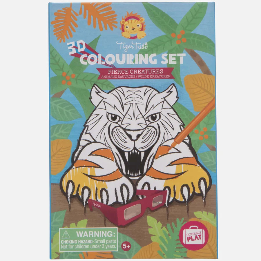 3D Colouring Set - Fierce Creatures