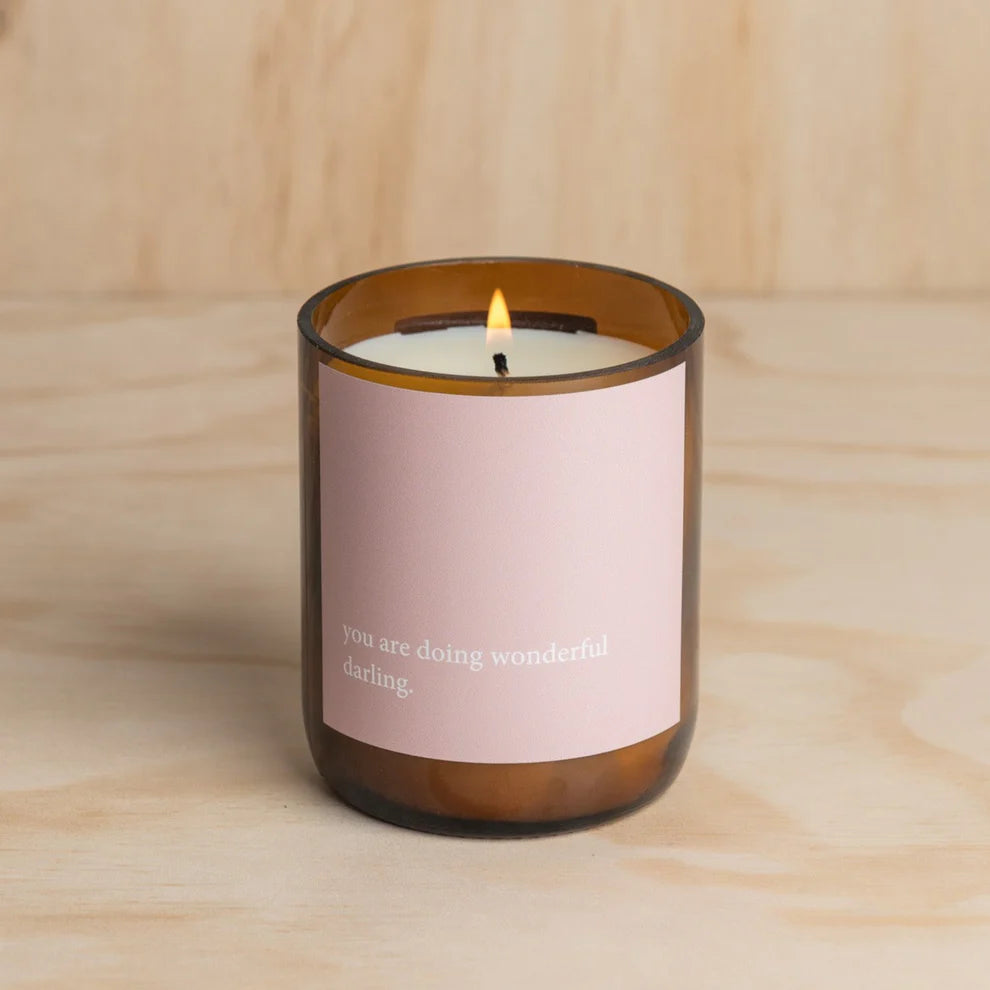 You Are Doing Wonderful Quote Candle