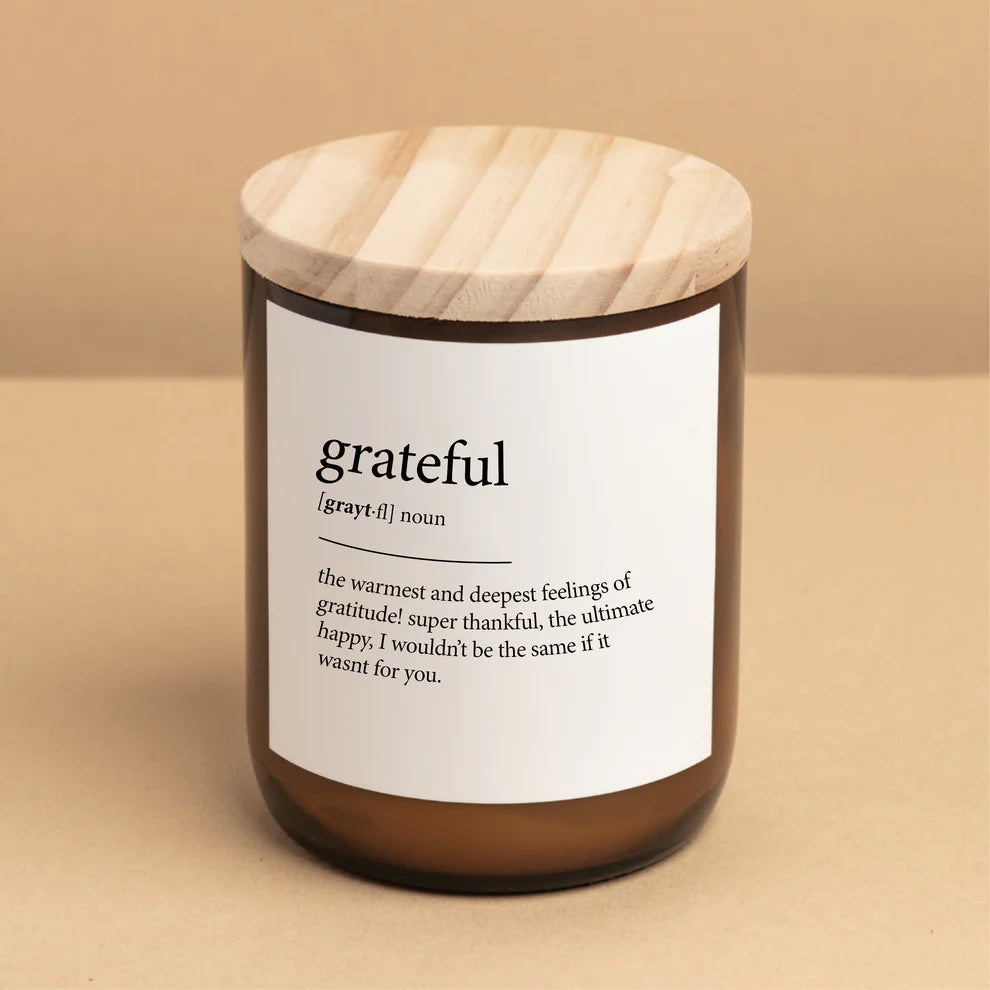 Grateful Dictionary Meaning Soy Candle