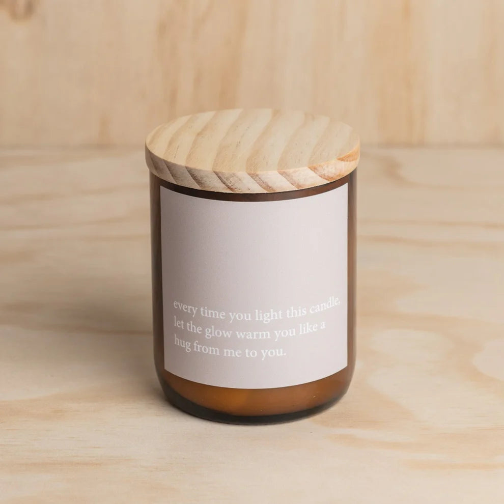 Hug From Me To You - Heartfelt Quote Candle