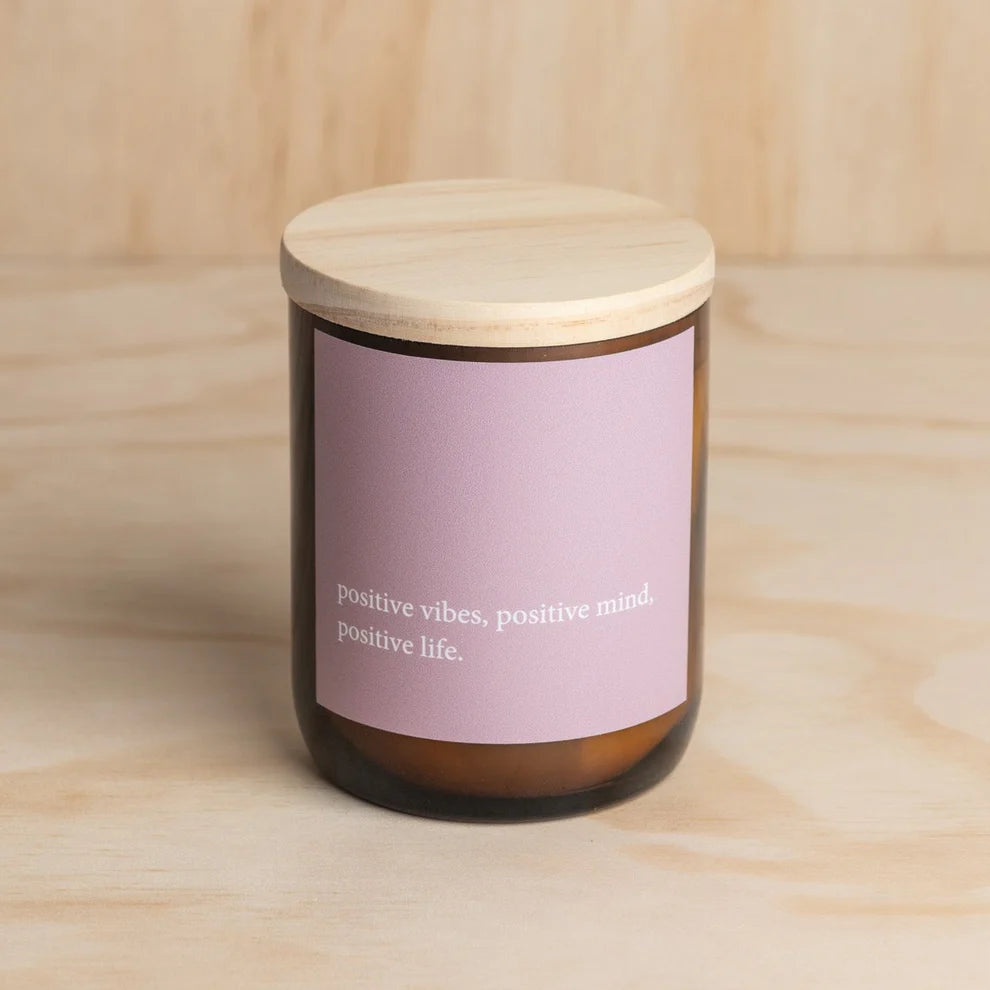 Positive Vibes Heartfelt Quote Candle