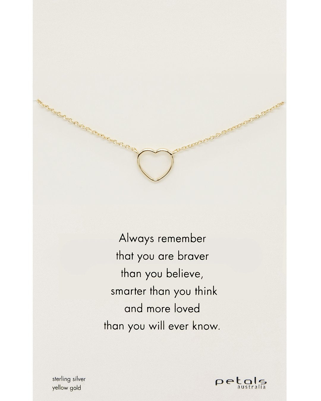 Open Heart Always Remember Necklace