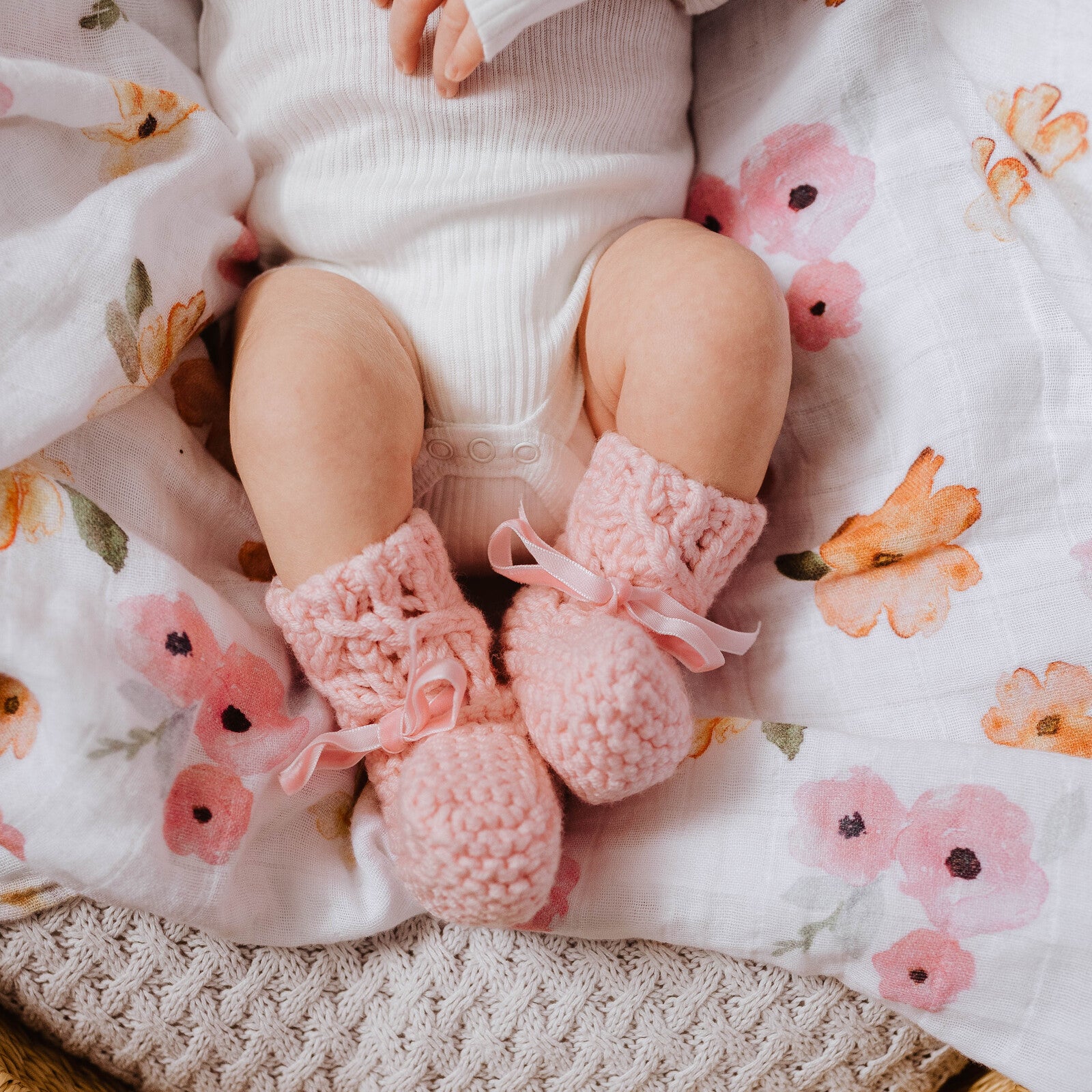 Bonnet and Booties-Newborn