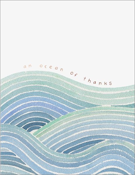 Ocean of Thanks Card