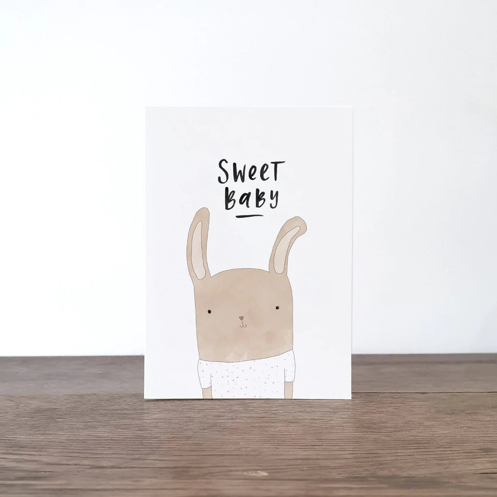 Sweet Baby Rabbit Greeting Card