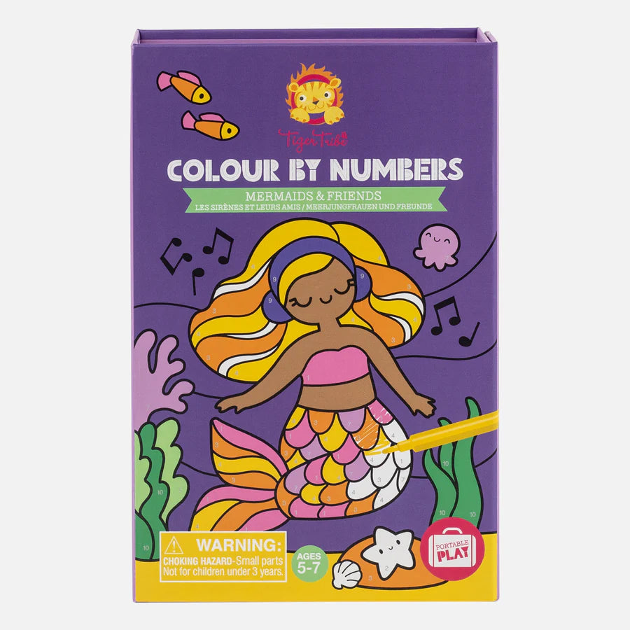 Colour By Numbers - Mermaids & Friends