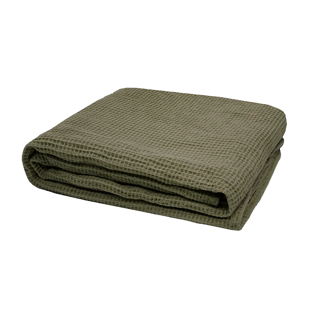 Waffle Throw Olive