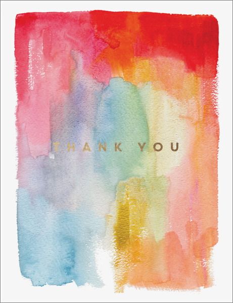 Colourful Thanks Card