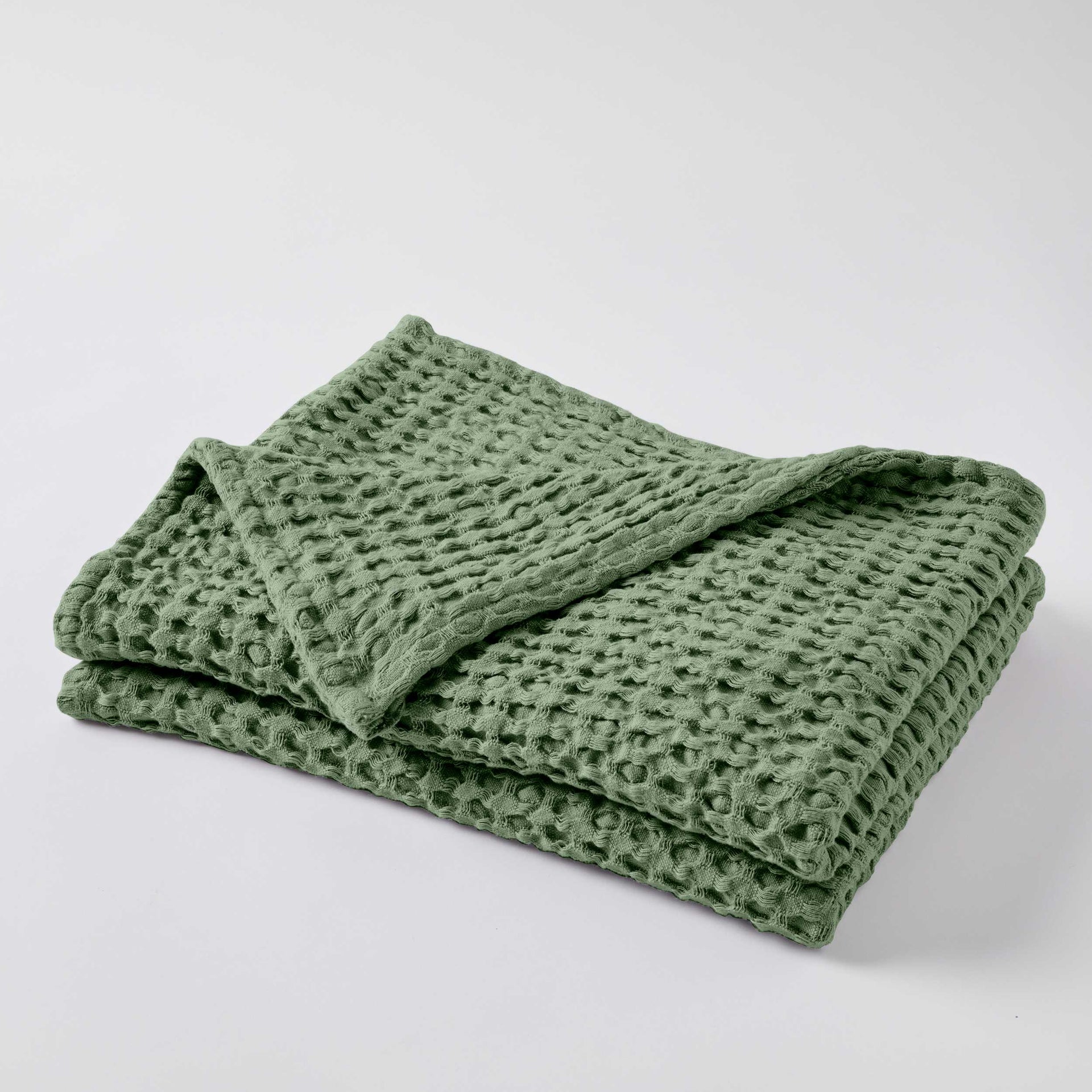 Organic Waffle Throw Blanket - Various Colours