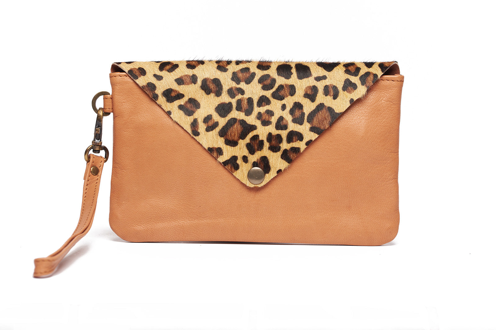 Tyra Envelope Leopard Clutch