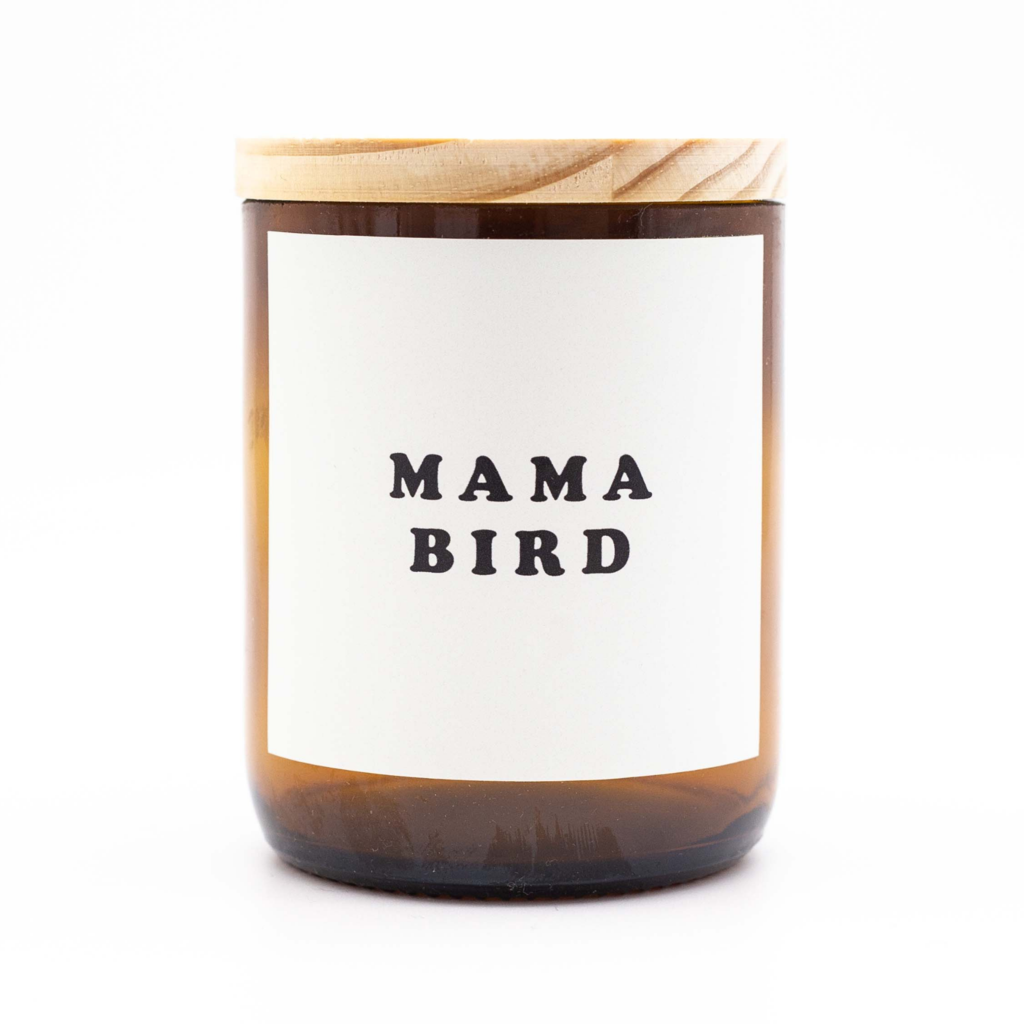 Mama Bird Quote Candle