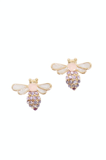 Pink Busy Bee Earings