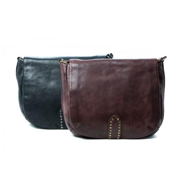 Raven Cross Body Black Leather Bag