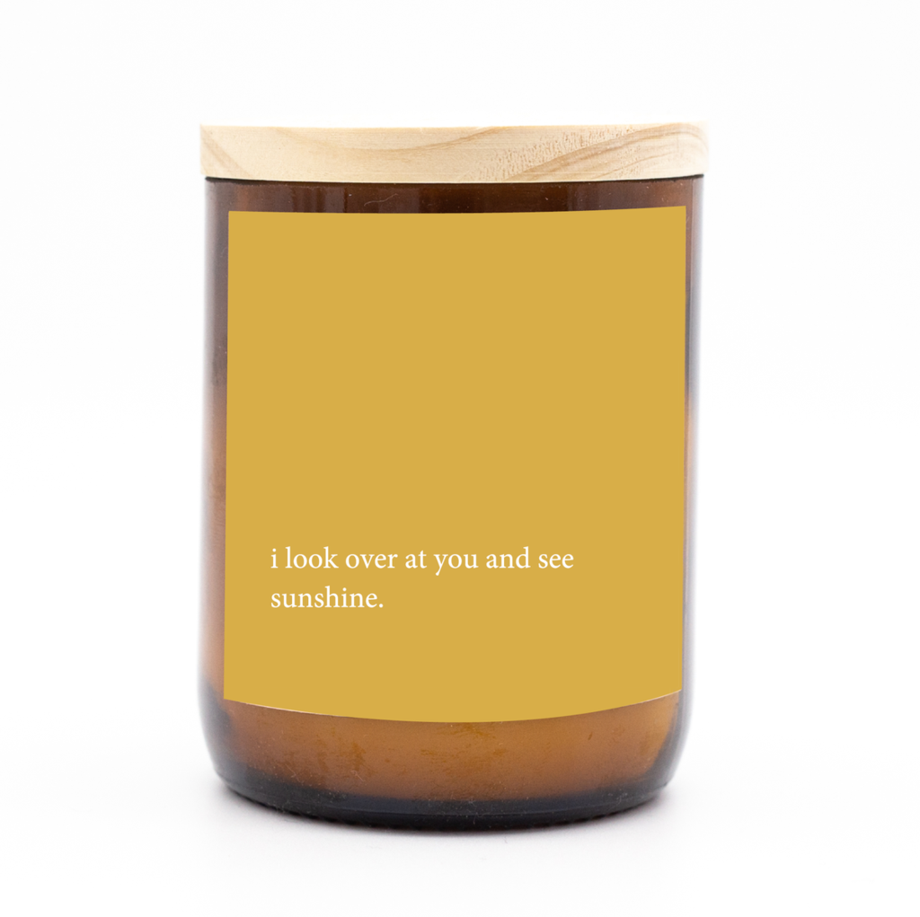 See Sunshine Quote Candle